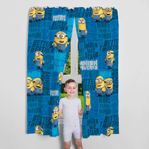 Cortina Pieza Dormitorio Niños - Diseño Minions