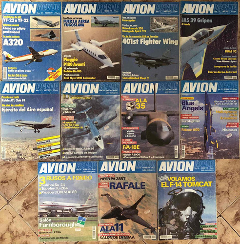 Lote De Revistas Españolas Avionrevue De Los Años 90s