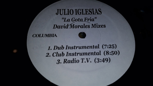 Julio Iglesias La Gota Fria David Morales Vinilo Maxi Usa 98