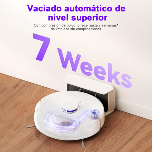 Robot Aspirador Y Trapeador Limpieza Manos Libres Blanco