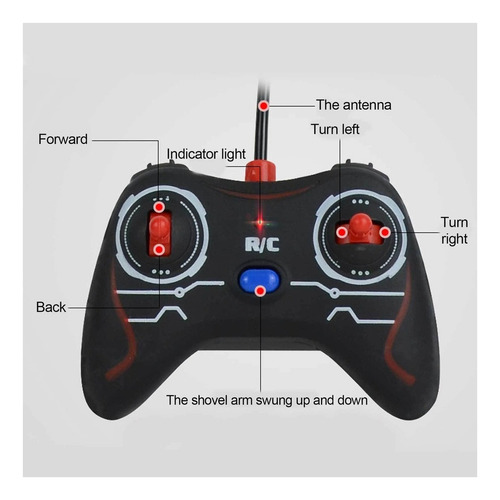 Shaoke Regalo Metal Cargador Tractor 5ch Control Remoto
