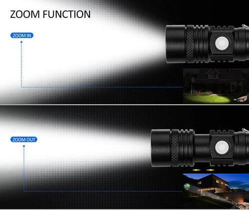 Linterna Led Ultrabrillante Recargable Con Xp-l V6 4 Modos