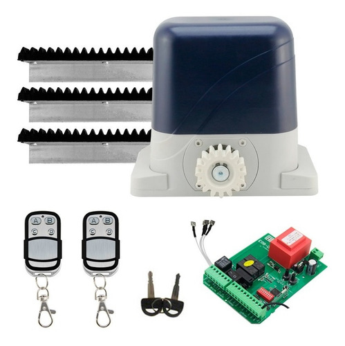 Kit Motor Corredizo 500 Kg 24v Con Panel Solar 2 Controles