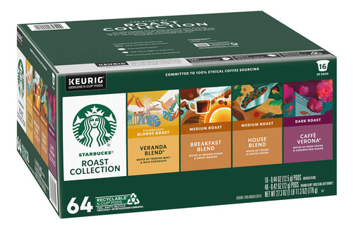 Cafe Keurig Starbucks Roast Collection 64 Kcups 