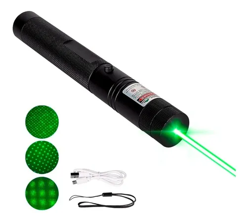 PUNTERO LASER VERDE AC 50MW USB BLACK