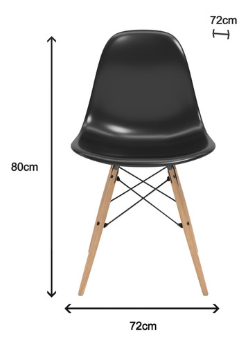 Conjunto De Mesa 120x60 + 4 Cadeiras Eames Para Jantar Retro