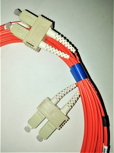 4 Jumpers De Fibra Óptica Multimodo Sc- Sc Om2 Duplex 5m C/u