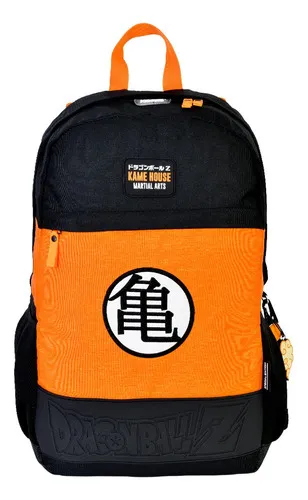 Mochila Goku Dragon Ball Depa cor preta design de tecido liso