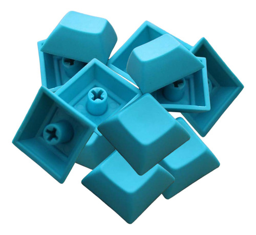 12 Unidades / Conjunto Pbt Dsa Keycaps Em Branco Lago Azul