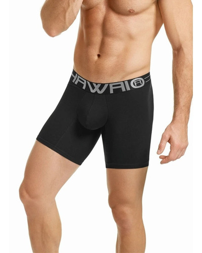 Boxer Hawai Hombre Largo 3/4 Modelo 4911 Negro ( Colombiano)