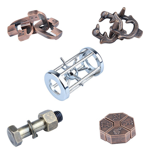 5 Tipos / Juego Retro 3d Lock Juguetes Rompecabezas Estilo 1