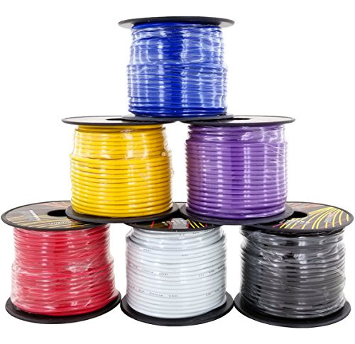 16 Gauge Multi-color Primary Wire 6 Pack Combo 100 Ft Per Ro