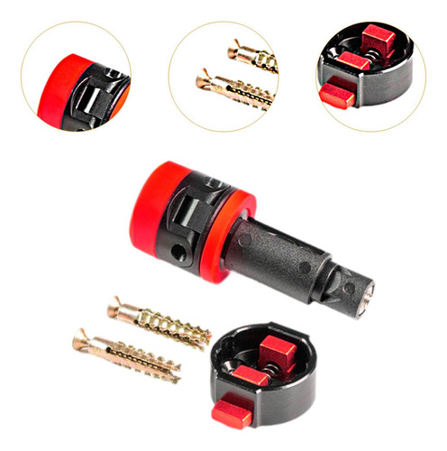 Soporte De Pared Para Guardar Bicicletas, Largo 7,25cm Rojo