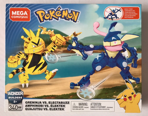 Greninja Vs Electabuzz Pokemon Mega Construx Gfv84 340pz 340 (Usado)