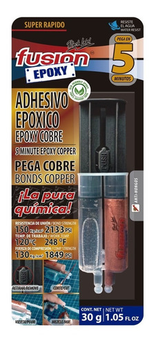 Adhesivo Epoxy Liquido Fusion Cobre 30gr