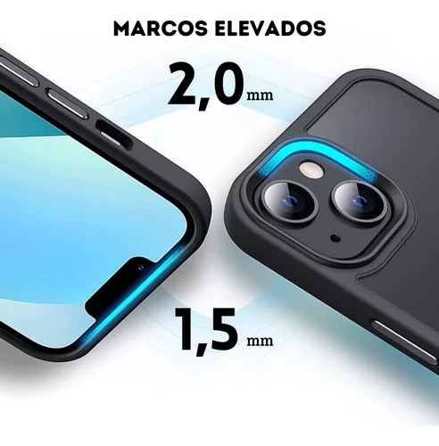 Funda Magsafe Para Iphone 15 Plus Protector Cámara Borde Cromado