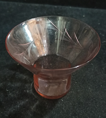Antigua Licorera Con 2 Copas De Vidrio Rosaart Deco (Usado)