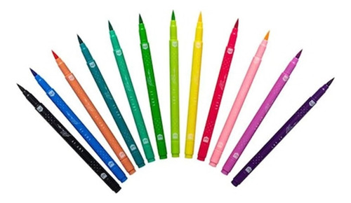 Kiut Lettering Doble Punta 12 Plumones (marcadores)