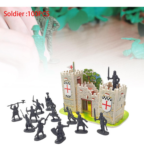 Figura De Acción De Caballero De Castillo Medieval A Gris