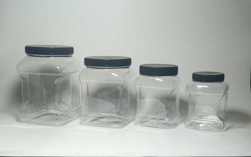 Frasco , Pote 1000ml Pet C/ Tapa (pack Por 3 Unidades)