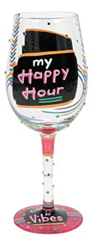 Designs By Lolita Happy Hour Copa De Vino Artesanal Pintada 