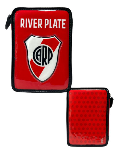 Cartuchera Canopla 1 Piso River Plate +set Escolar +completa