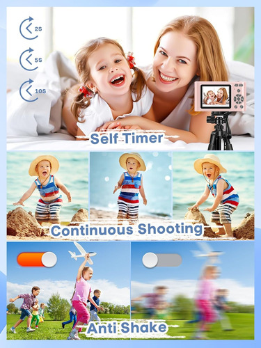 Digital Camera Fhd 1080p With 64gb Card 16x Zoom