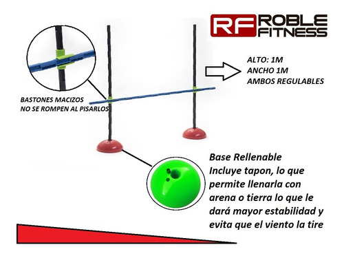 Kit Entrenamiento Funcional Escalera Cono Valla Fitness