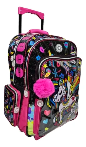 Mochila Unicornio Reversible Jardín Calidad Premium Phi Phi