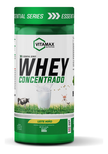 Whey Concentrado 880grs Vitamax Sabor Leite Niño