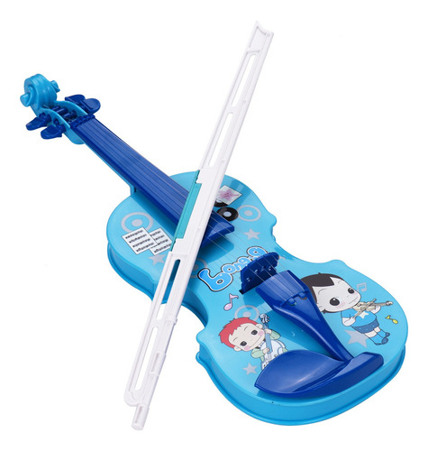 Instrumento De Cuerda Y Arco Para Niñas, Violín Azul Con Par