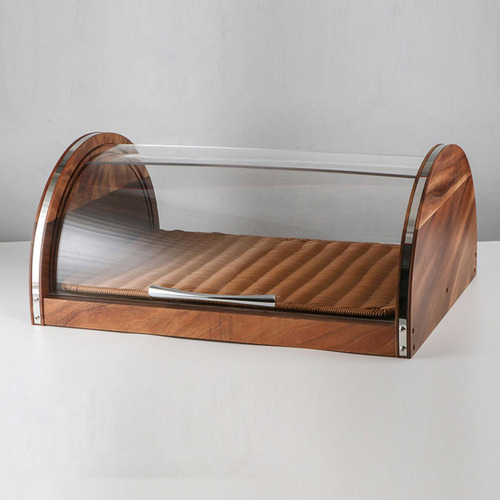Vitrina De Madera , Contenedor De Pan, Tapa Transparente, M