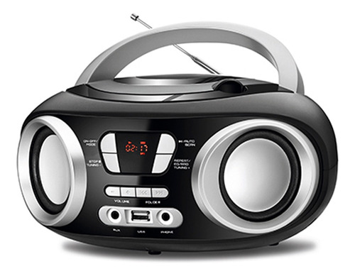 Equipo De Audio Mondial Bx-13 Moderno Boombox Cd Usb Fm