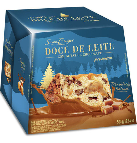 Panettone Premium C/ Recheio Doce De Leite Sta. Edwiges 500g