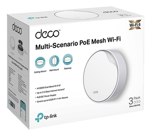 Deco X50-poe 3 Pack Wifi 6 Tp Link Sistema Mesh Ax3000