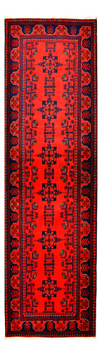 Tapetes Afgano Khamyab Runner De Oriente Hecha A Mano 2.88 M 80 Cm 44185