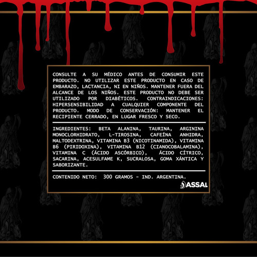 Slayer - Dark Mood - Pre Entreno (300gr) Uva
