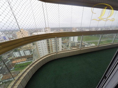 Imagem 24 de 30 de Apartamento Mobiliado De 3 Dormitórios À 50 Metros Da Praia Com Vista Do Mar À Venda Na Aviação!!! - Ap3597