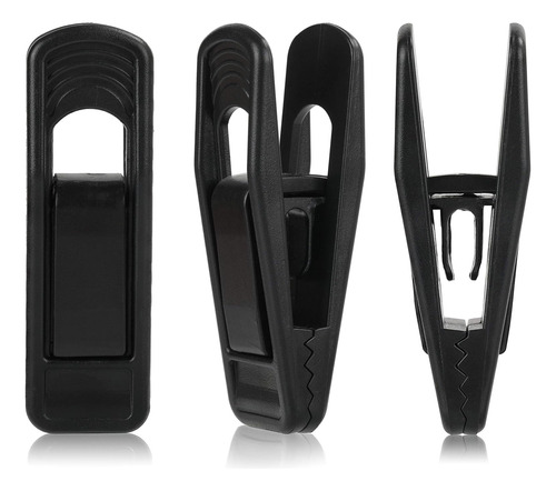Tinfol Clips De Plástico Negro Para Perchas, 40 Clips Para P