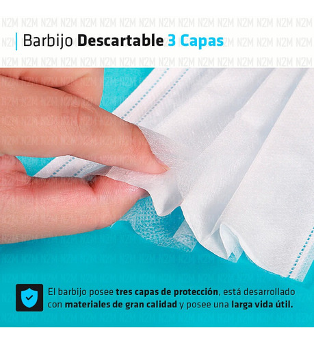 Imagen 3 de 10 de Barbijo Mascara Antibacterial 3 Filtros Prevencion Pack 20