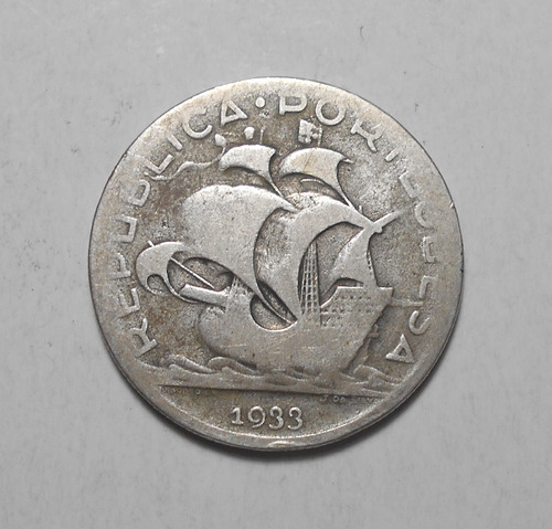 Portugal Moneda De 5 Escudos 1933 - Plata - Km#581