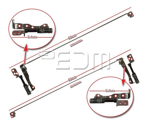 Imagen 1 de 1 de Bisagras Compaq Presario F500 F700 V6000 15.4 Izq. Y Der.