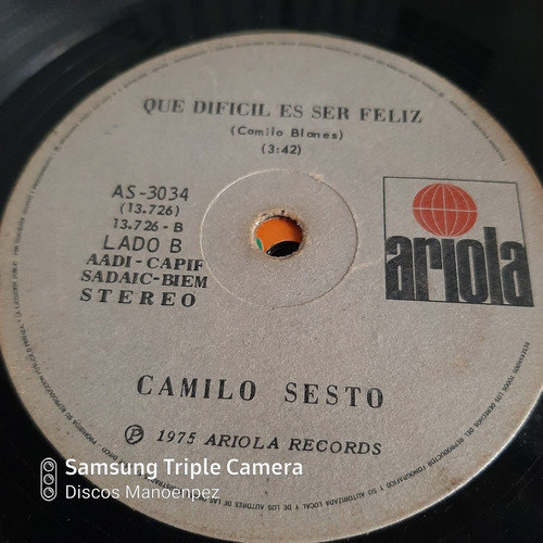 Simple Camilo Sesto Ariola 3034 C19