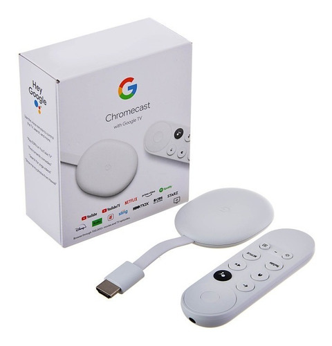 Imagen 2 de 2 de Google Chromecast Tv 4k Y Control Avenida Tecnologica