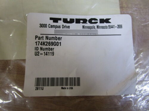 Turck 174k269g01 Cable Assembly U2-14119 (pack Of 3) Yyj