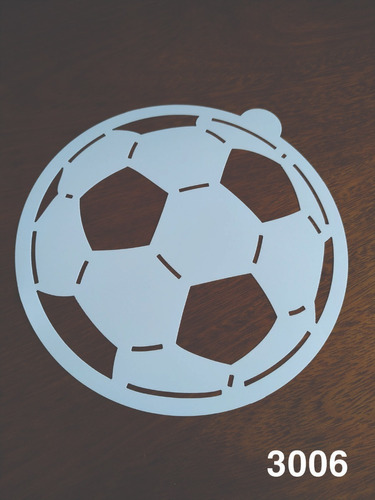 Stencil Pelota Futbol 22cm Circulo Pintura Mueble Tela X 1 