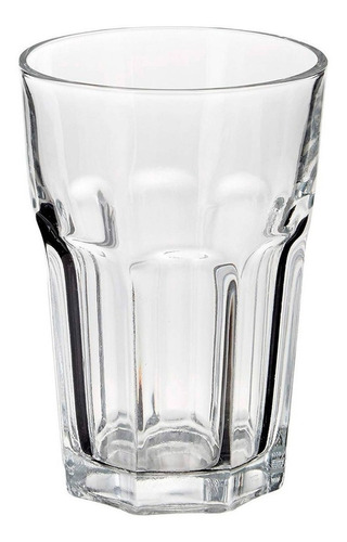 Vaso Bar Durax Vidrio Gaseosa Facetado Simil Nadir 2711 X24 Color Transparente