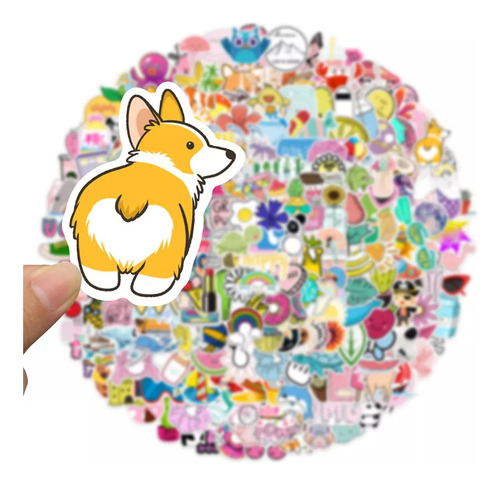 Conjunto De 100 Adesivos Visco Cartoon 2025,