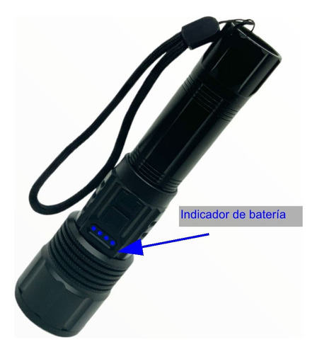 Lámpara Linterna Led T9 Luz Cob Lateral Recargable Potente