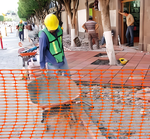 Malla Seguridad Protección Delimitar Construcción 1 X 15 Mt.